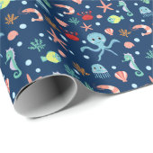 Zee wereld cadeaupapier (Rol Hoek)