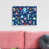 Zee wereld canvas afdruk (Insitu (Woonkamer))