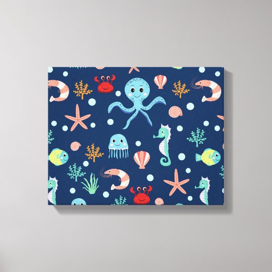 Zee wereld canvas afdruk (Voorkant)