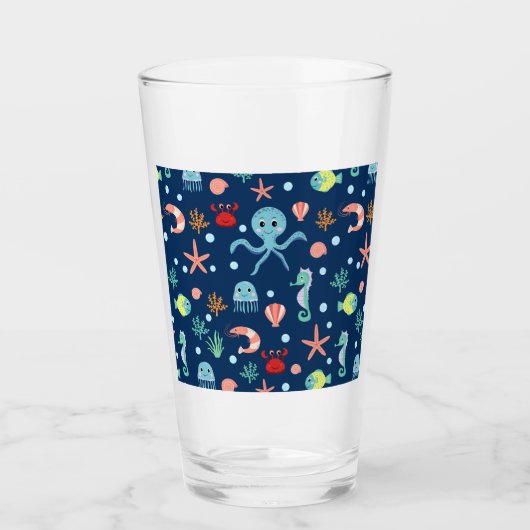 Zee wereld glas (Voorkant)