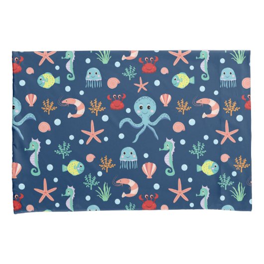 Zee wereld kussensloop (Voorkant-Rechts)