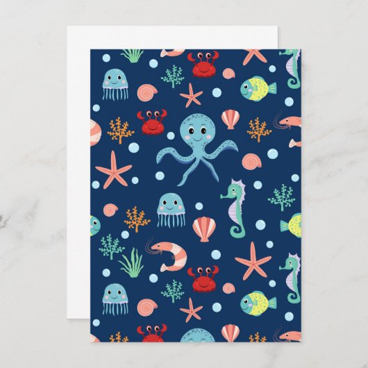 Zee wereld menu (Voorkant / Achterkant)