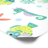 Zee Wereld patroon Perfect Poster (Hoek)