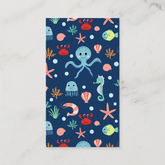 Zee wereld plaatskaartje (Voorkant)