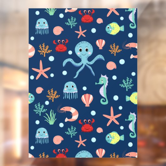 Zee wereld raamsticker (Vel 2)