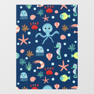 Zee wereld raamsticker