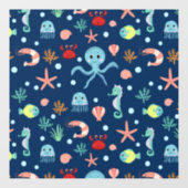 Zee wereld raamsticker (Vel)