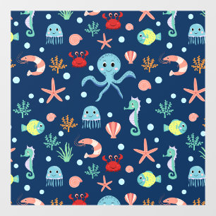 Zee wereld raamsticker