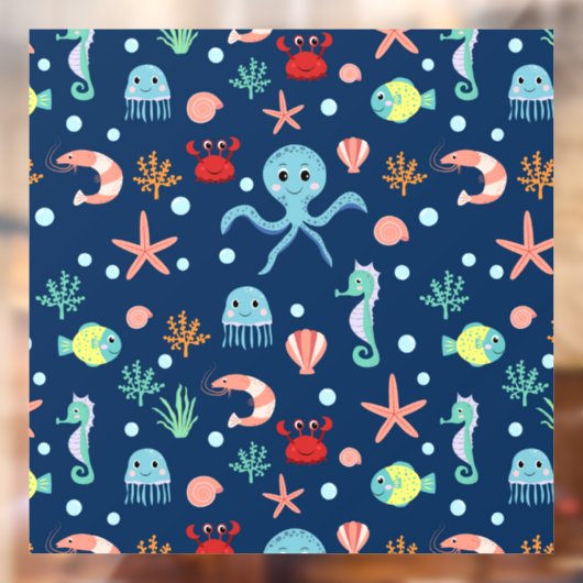 Zee wereld raamsticker (Vel 2)