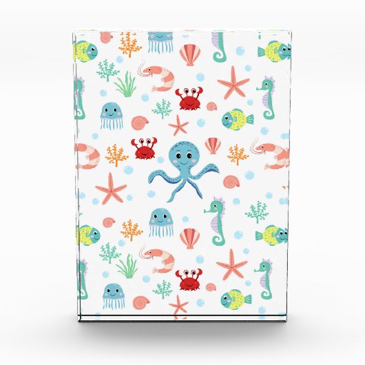 Zee Wereldpatroon Fotoblokken (Voorkant)