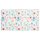 Zee Wereldpatroon Kussensloop (Voorkant-Links)