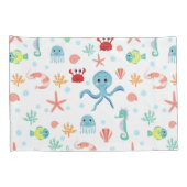 Zee Wereldpatroon Kussensloop (Achterkant-Rechts)