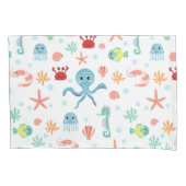 Zee Wereldpatroon Kussensloop (Voorkant-Links)