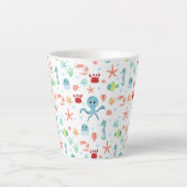 Zee Wereldpatroon Latte Mok (Voorkant)