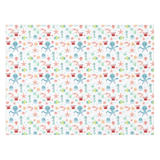 Zee Wereldpatroon Tafelkleed (Voorkant (Horizontaal))