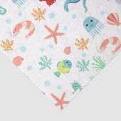 Zee Wereldpatroon Tissuepapier (Detail)