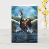 Zee Witch Digital Art Blank Note Kaart (Gele Bloem)