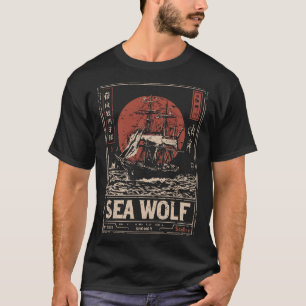 Zee Wolf Ship Maritime Adventure Design T-shirt