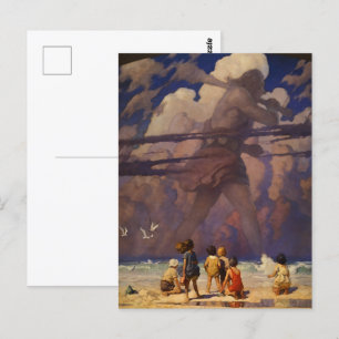 Zee Wolken Kinderen, De Reus door N.C. Wyeth Briefkaart