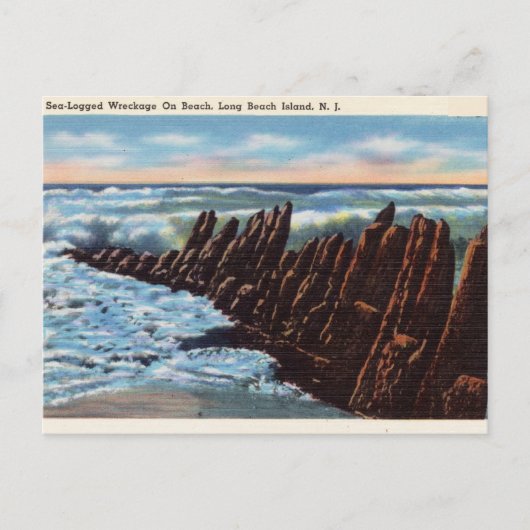 Zee Wreckage, Long Beach Island, New Jersey Briefkaart (Voorkant)