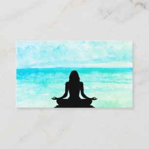 *~* Zee Yoga Ocean Beach Mindfulness Meditation Visitekaartje