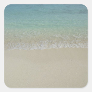 Zee Zand Blank Sjabloon Maldiven Rendy Natuur Vierkante Sticker