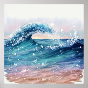 *~* Zee Zand Glitter AP60 Kustoceaan Beach Wave Poster