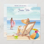 *~* Zee Zand Sun Beach AR29 Generic ANY EVENT DIY Kaart (Voorkant / Achterkant)