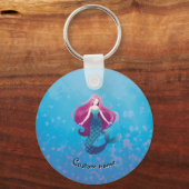  Zee Zeemeermin Ronde Sleutelhanger (Voorkant)