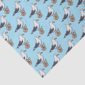 zee zeemeeuw op een zeeschip tissuepapier (Detail)