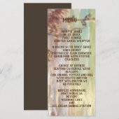 Zee zonsondergang op strand plat menu (Voorkant / Achterkant)