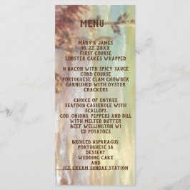 Zee zonsondergang op strand plat menu