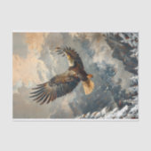 zeearend vliegt boven bergen decoupage tissuepapier (Voorkant)