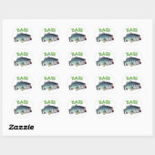 zeebaars 14 ronde sticker (Vel)