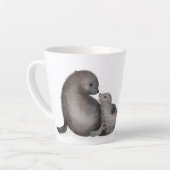 zeebaars, baby en zeehonden, "Best mum ever" laten Latte Mok (Linkerhoek)