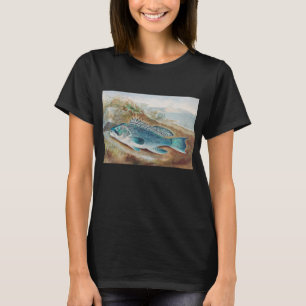 Zeebaars door S.A. Kilbourne, Vintage Vis T-shirt