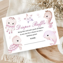 Zeebaby Shower Meisje Roze Luier Raffle