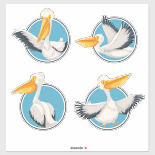 Zeebekken in Port Holes Nautical Shorebird Sticker