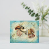  zeeblauw briefkaart (Staand voorkant)