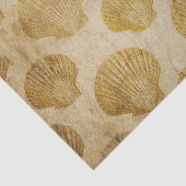 Zeebodems met vervorming op bruine ontkoppeling tissuepapier (Detail)