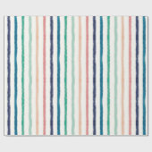 Zeebries Strepen Cadeaupapier (Vlak)