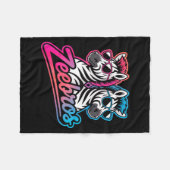 Zeebros Cute Zebra Duo Design For Zebros Lovers  Fleece Deken (Voorkant (Horizontaal))