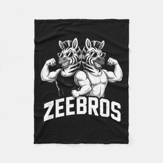 Zeebros Cute Zebra Duo Design For Zebros Lovers  Fleece Deken (Voorkant)