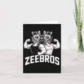 Zeebros Cute Zebra Duo Design For Zebros Lovers  Kaart (Voorkant)