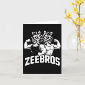 Zeebros Cute Zebra Duo Design For Zebros Lovers  Kaart (Gele Bloem)