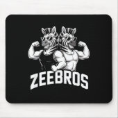 Zeebros Cute Zebra Duo Design For Zebros Lovers  Muismat (Voorkant)