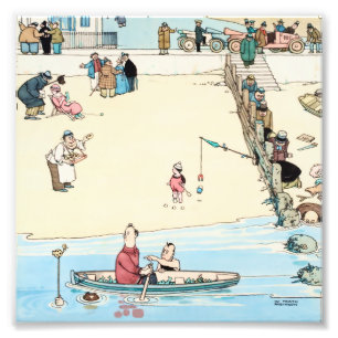 “Zeecrime” door W Heath Robinson Foto Afdruk