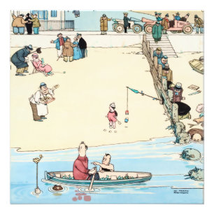 “Zeecrime” door W Heath Robinson Foto Afdruk