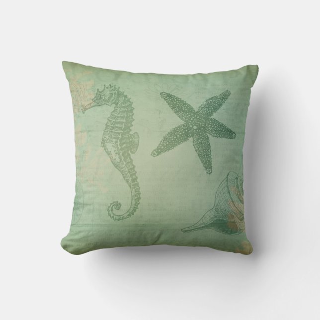  zeedieren en zeeschelpen kussen (Voorkant)