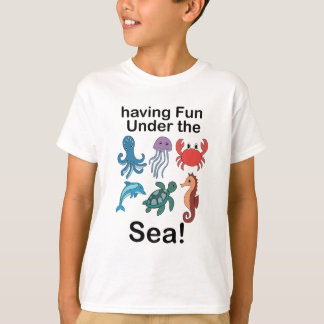 Zeedieren Feestvieren Onder Zee Verjaardag T-shirt